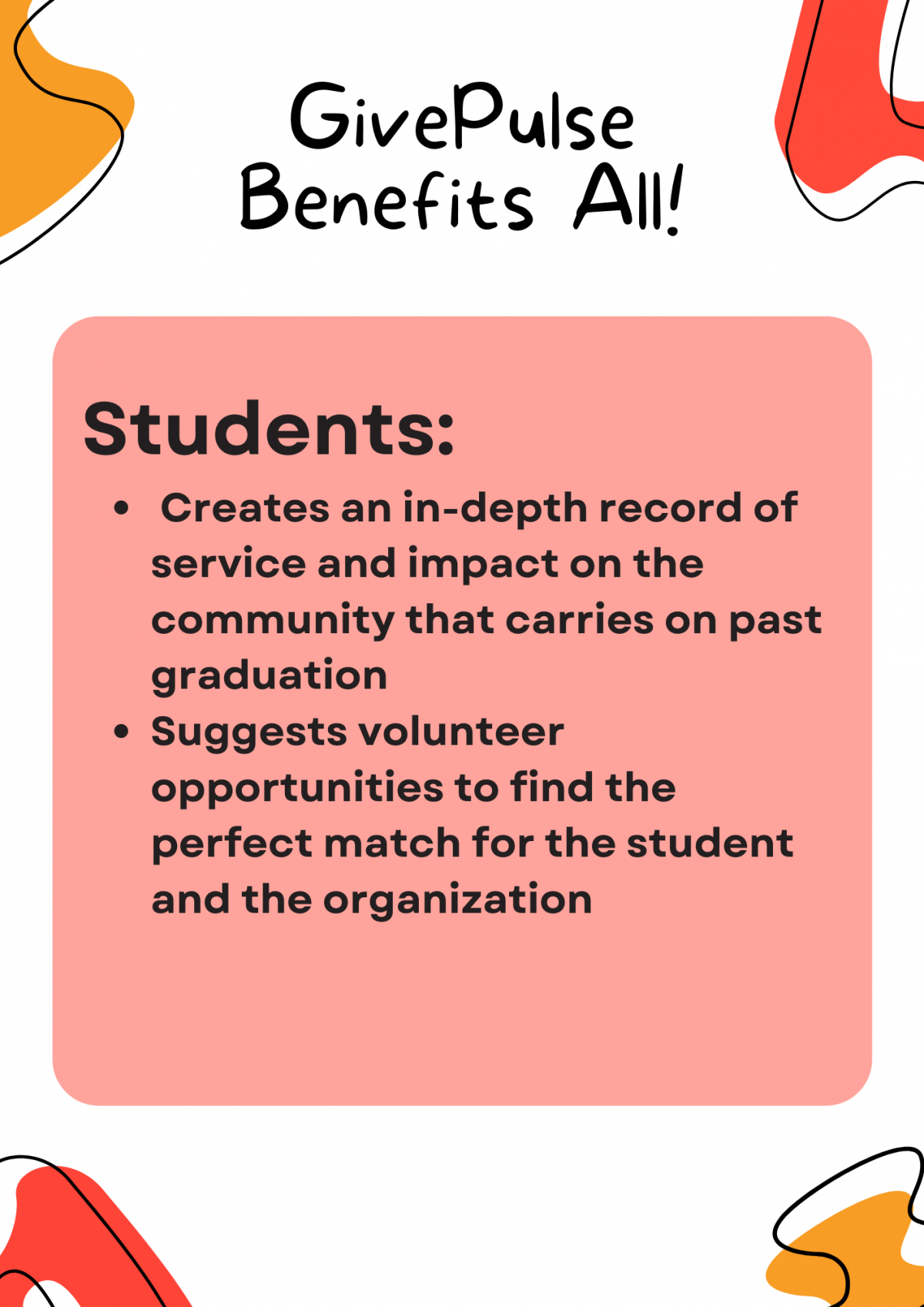 GivePules benefits all: Students 